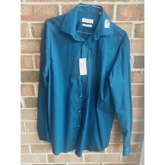 Calvin Klein Other - Calvin Klein Men's Dress Shirt Regular Fit Non Iro -Med $75 For Less Make Offers